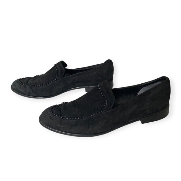 Vintage French Accessoire Diffusion Black suede loafer, Size 38.5EU, beads - Picture 5 of 13